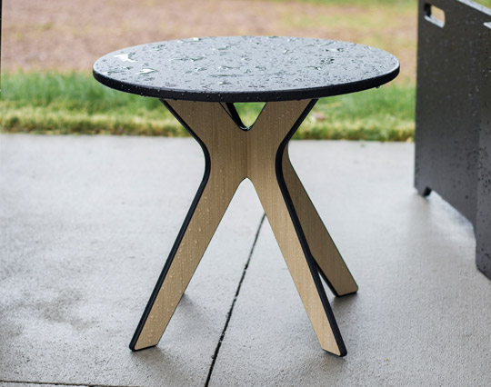 360Five Designs Camber Outdoor End Table Black