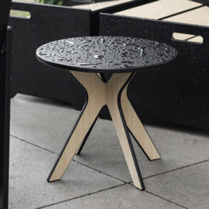 360Five Designs Camber Outdoor End Table Black