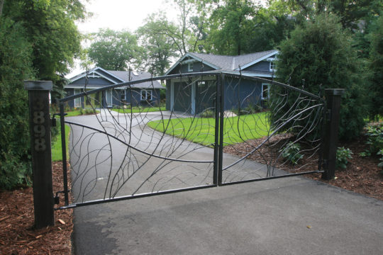 Custom Metal Entrance Gate by Metalsmith's Designs