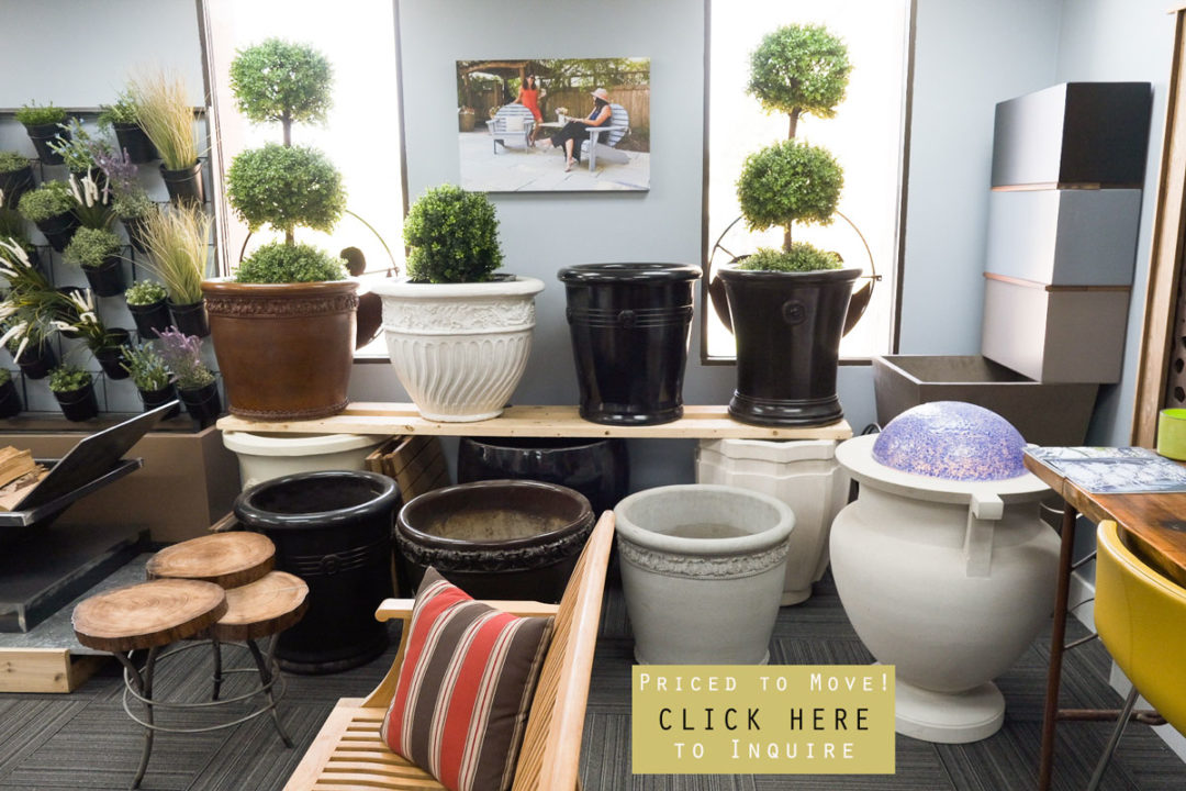 Showroom Sale up 50% off single planters and pairs plus metal and more