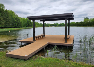 Dock with TEMO pergola attached