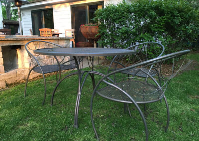 Custom Metal Round Patio Table and Chairs
